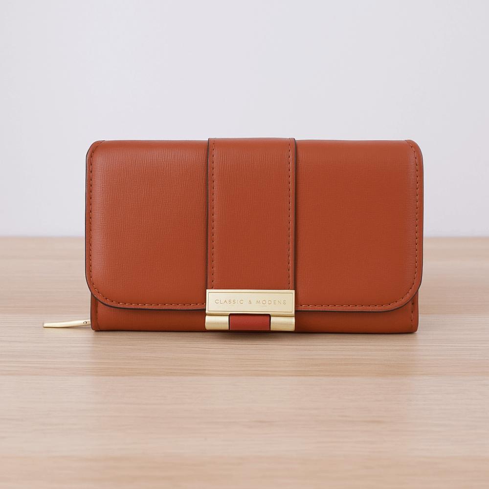 Складной короткий кошелек из ПУ кожи на молнии, женский держатель для карт, водонепроницаемый кошелек-трифолд, подарок