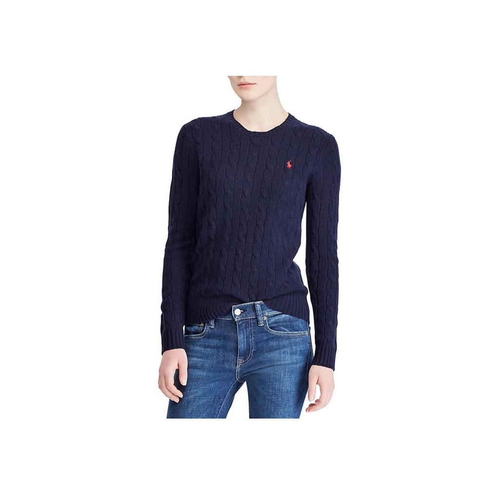 Polo Ralph Lauren SS22 однотонный вязаный свитер с круглым вырезом женский свитер темно-синий WMPOSWEW3P10052