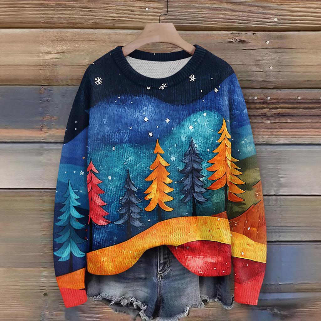 Women'S Christmas Sweater Cute Fun Christmas Sweater Fall And Winter Long Sleeve Knitted Sweater