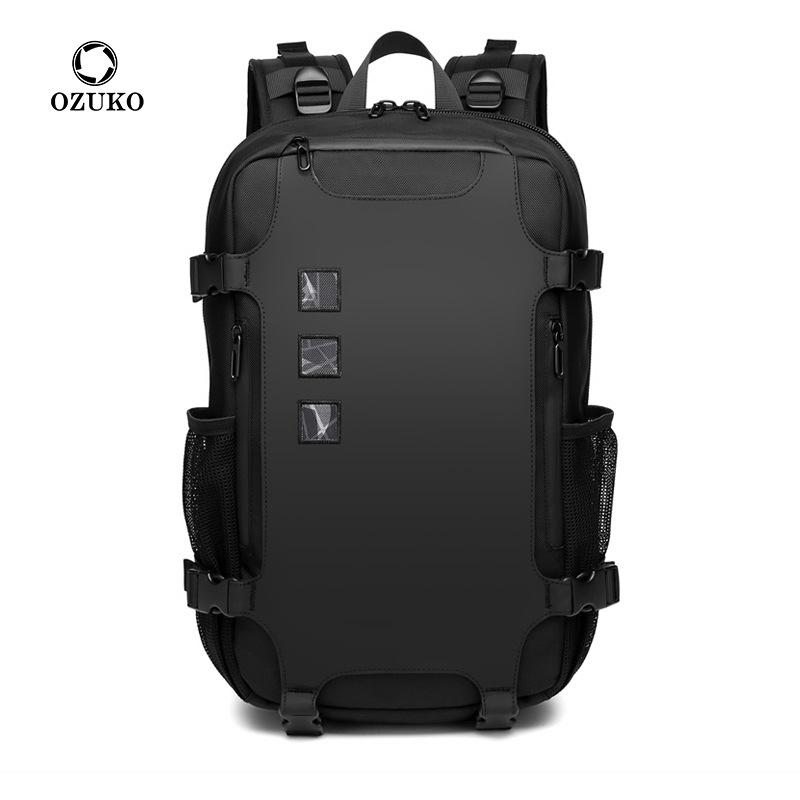 OZUKO Men Backpack Large Capacity 16 Inch Laptop Backpacks USB Charging Teenager Schoolbag Male Waterproof Travel Bag