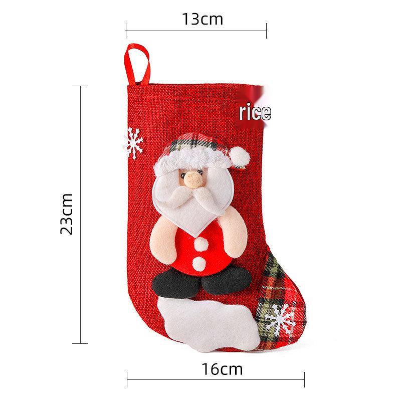 Подарочные пакеты с рождественскими чулками: Маленькие подвесные украшения для украшения елки