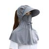 Anti-uv Sun Protection Hat Flower Bucket Hat with Mask Breathable Tea Picking Cap  Ladies