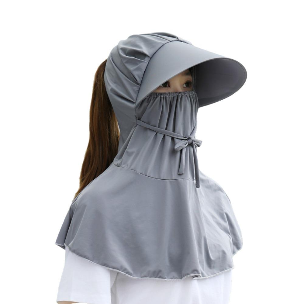 Anti-uv Sun Protection Hat Flower Bucket Hat with Mask Breathable Tea Picking Cap Ladies