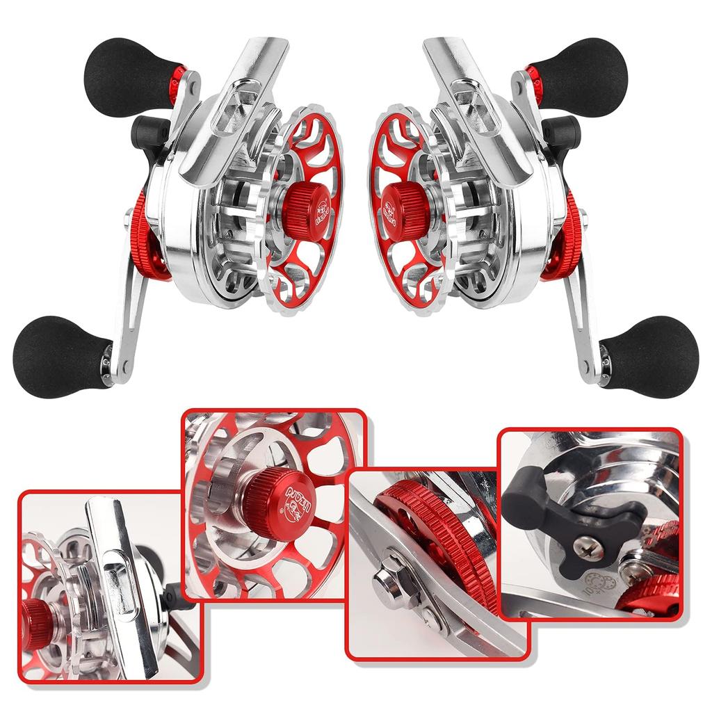 Катушка для рафта, ловля в клетке, катушка для чину, катушка для рафта, ловля с рафта, отвесная ловля, 3.6:1 передаточное число, 10+1 подшипник, рок-фишинг, подледная рыбалка, лево/правосторонняя намотка,