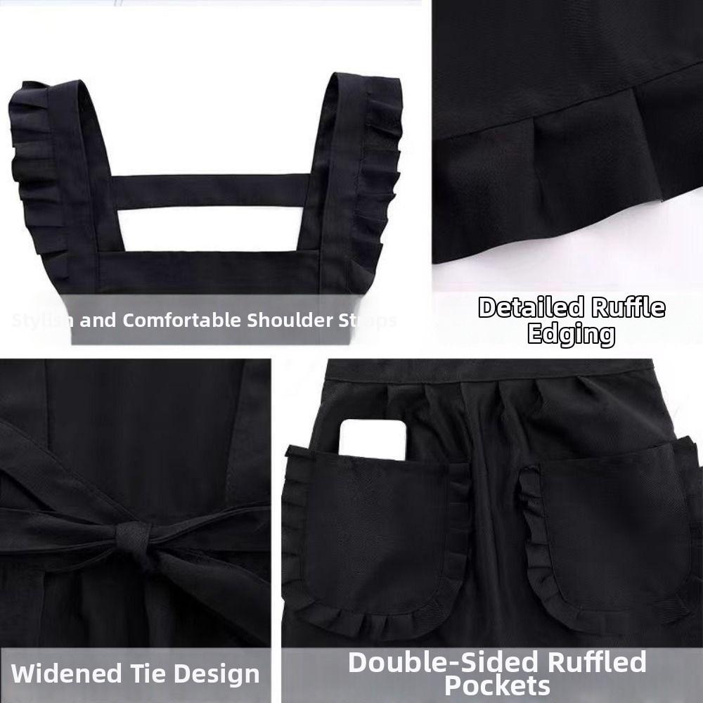 Непромокаемый фартук в корейском стиле Милый безрукавный фартук для официанта Рабочая одежда для кейтеринга Кухня