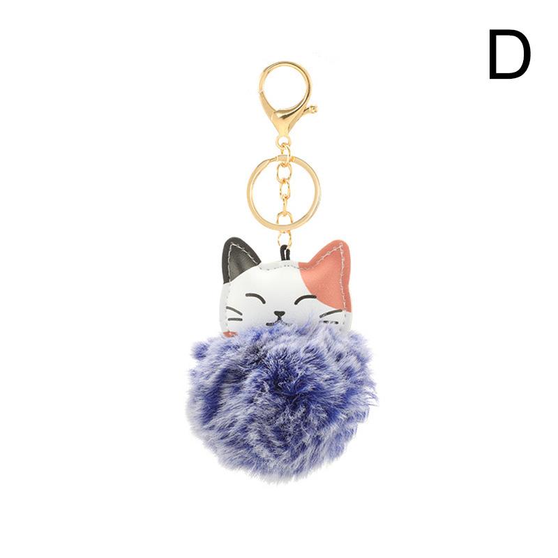 1 шт., милый брелок для ключей, брелок с кошкой, брелок для волос, модный автомобильный брелок, сумка, аксессуары