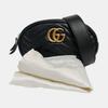 [Pre-Owned] Gucci Quilted Leather GG Marmont Matelassé Belt Bag 38/95 'Black' - Good #1TOV7IS