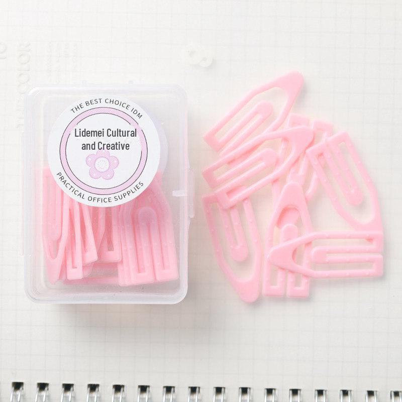 Скрепки для бумаги в форме лодок Macaron Color, креативный набор в коробке с большими и маленькими металлическими скрепками для использования в офисе