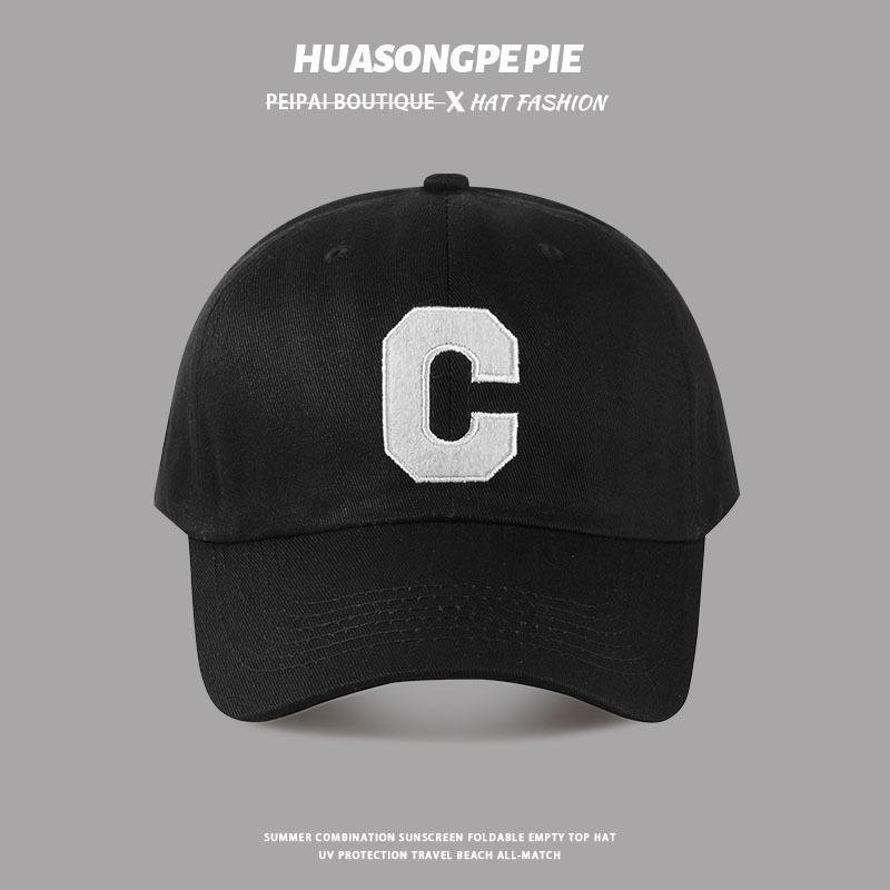 Baseball cap, summer simple letters, wide brim, sunscreen, versatile travel, couples, campus hats