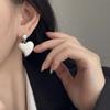 ANENJERY Матовые серьги с сердцем любви для женщин, модные простые ювелирные аксессуары