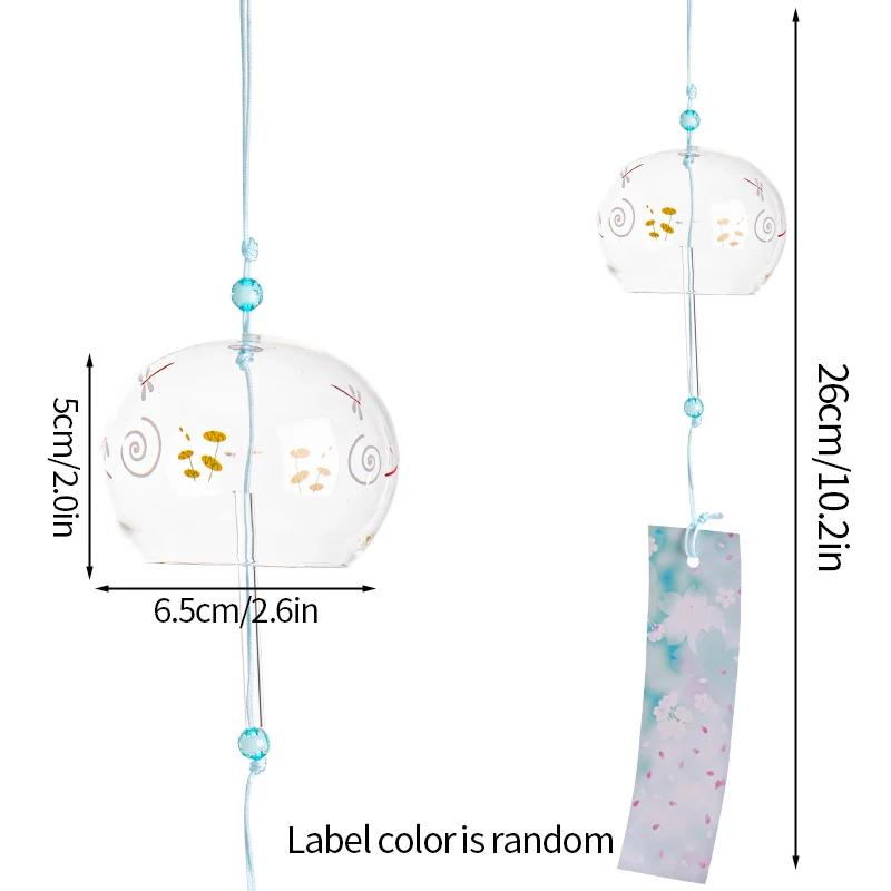 Japanese Wind Chimes Glass Wind Bell Window Hanging Wind Music Garden Hanging Pendants Outdoor Decoration Room Decor