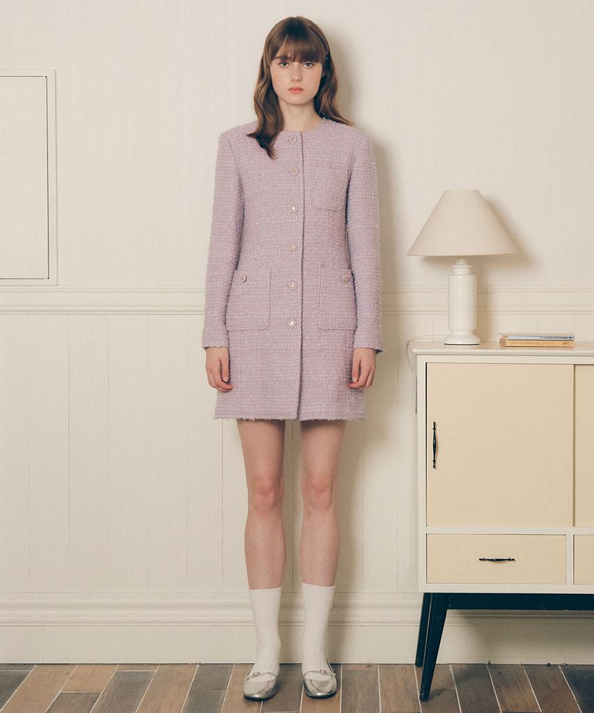 Lora Lora Tweed Mini One-Piece Lavender