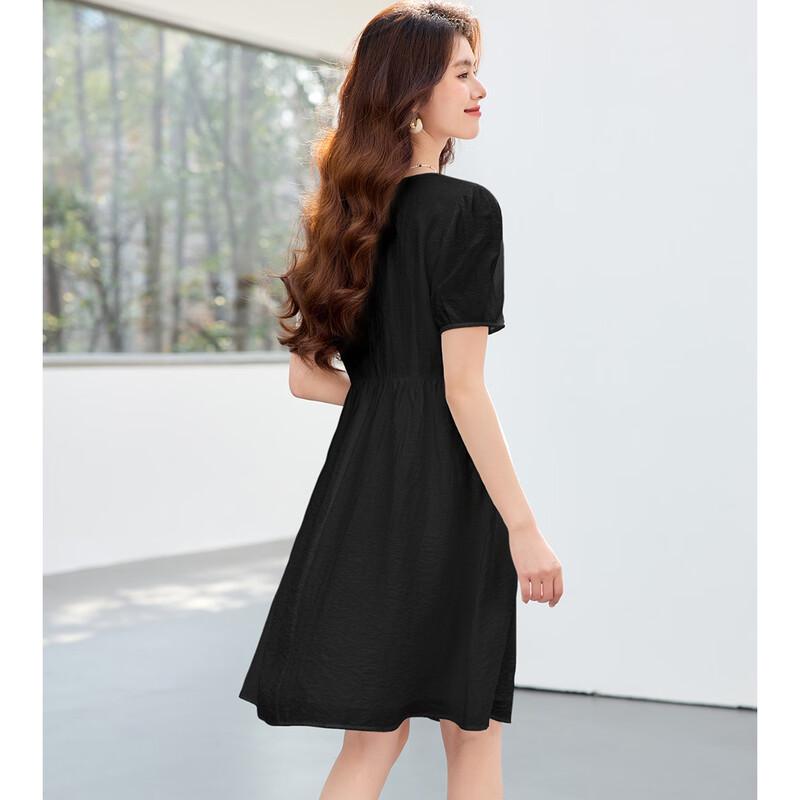 Sanpowa Women's Summer V-Neck A-Line Dress