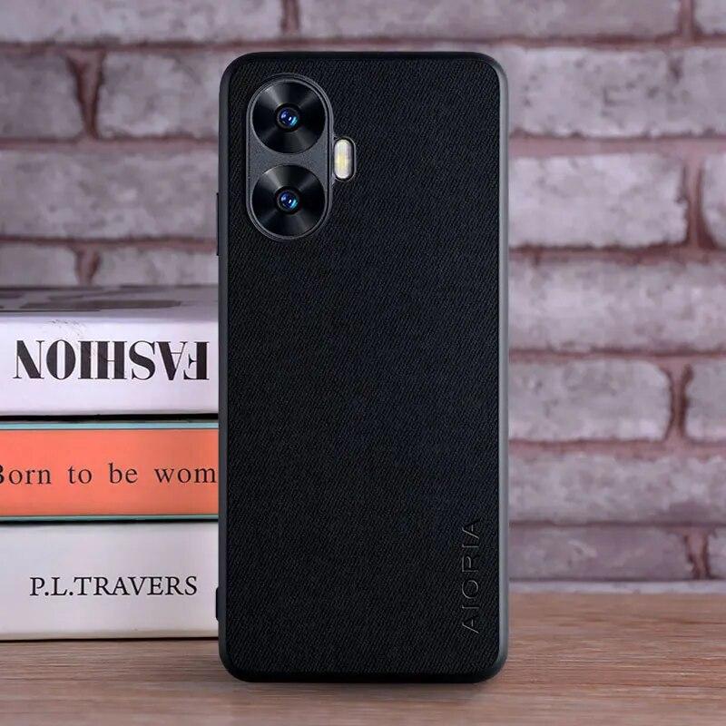 Чехол для Realme C55, чехол, роскошный текстильный, кожаный, мягкий чехол для телефона, чехол для oppo Realme C55, чехол, капа