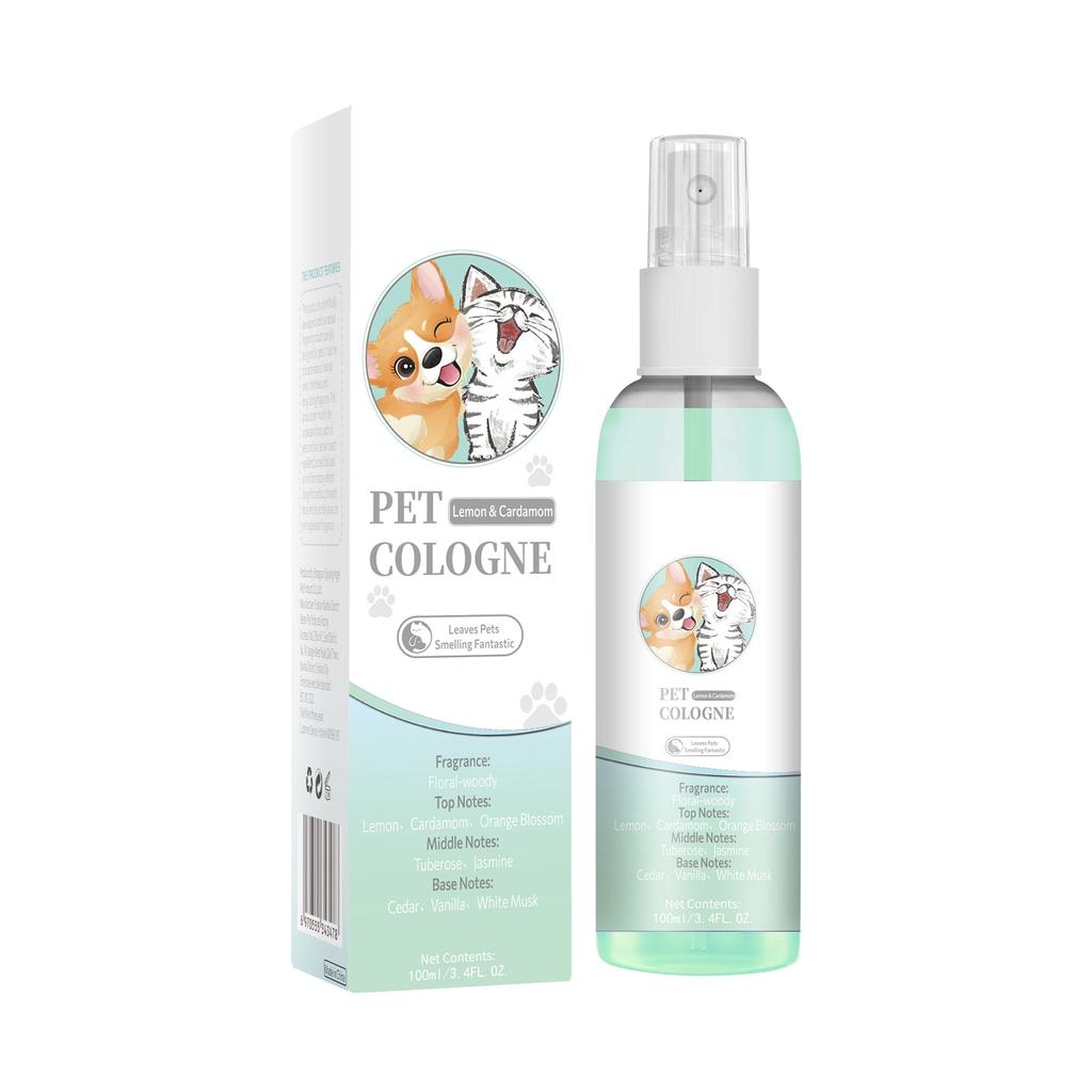 Спрей для собак и кошек, кондиционер и запах, духи для удаления запаха собаки, духи для удаления запаха кошки для всех типов шерсти, 100 мл/3,4 унции