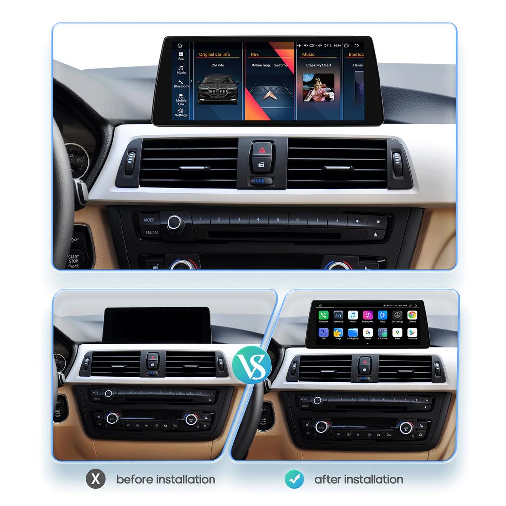 OSSURET 10,25" Android 13 Автомагнитола для BMW 3 F30 F31 2013-2017 NBT Авторадио 4G Carplay Мультимедийный проигрыватель интеллектуальных систем автомобиля Авто 4G RDS