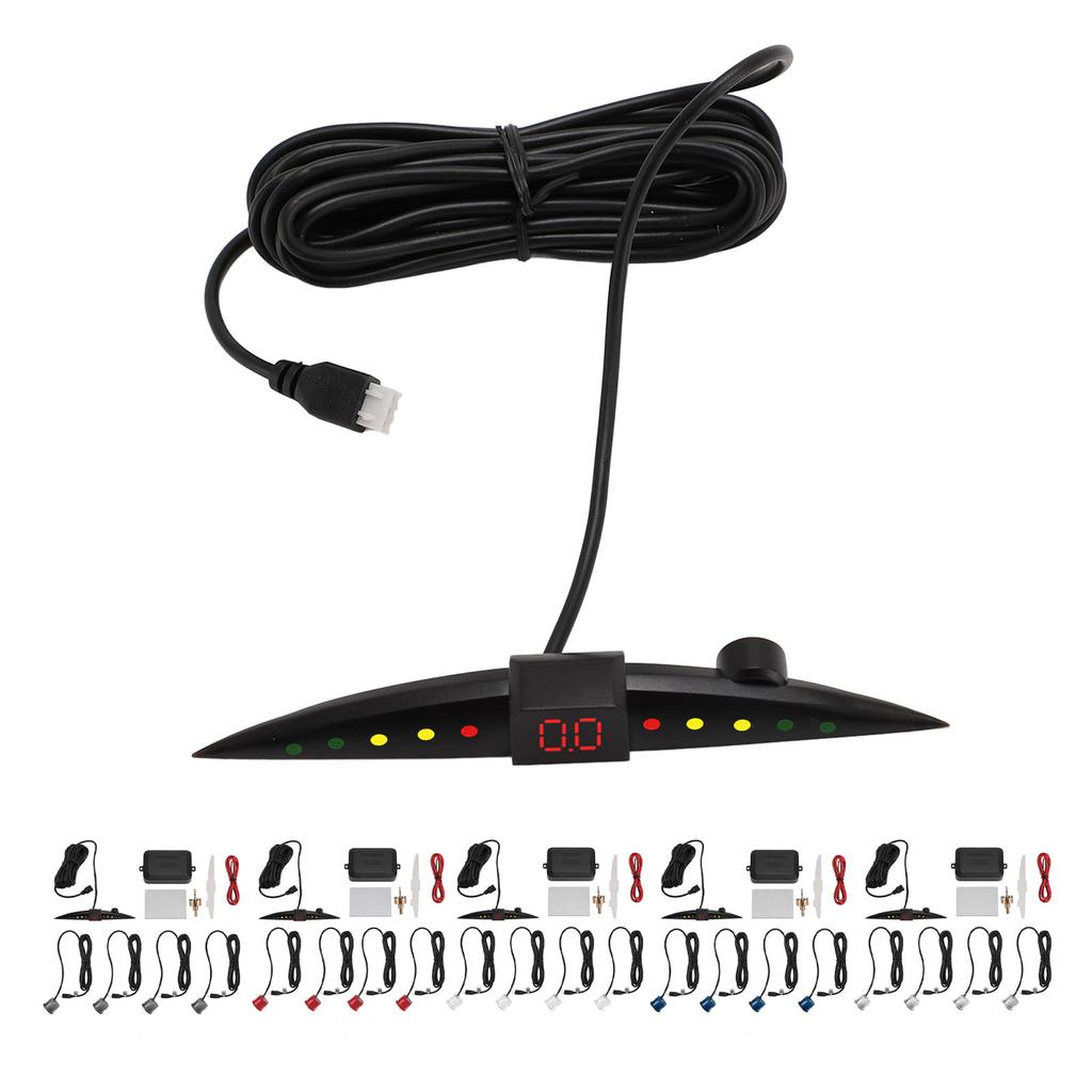 Car Reverse Backup Radar System 4 Parking Sensors LED Display Buzzer Beep Alarm Indicator for Safe D