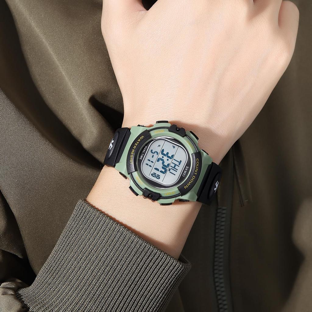 Timever Многофункциональные цифровые спортивные детские часы для мальчиков с будильником, отображением даты и дня недели, для детей, для мальчиков, легко читаемые часы, часы, часы, водонепроницаемые,