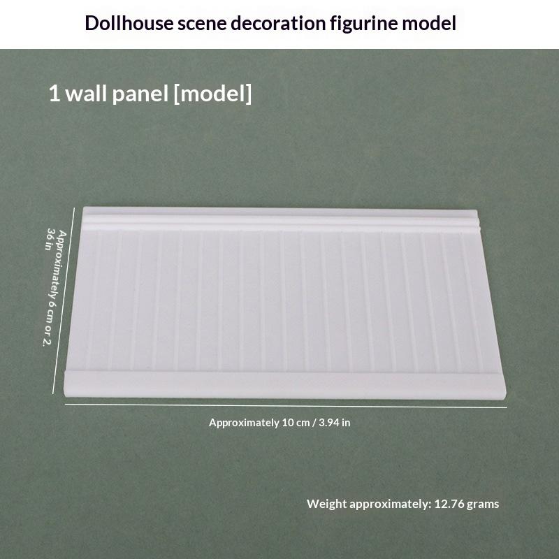 1Pcs Vertical Pattern Wall Skirt Panel for 1 12 Dollhouse Simulation Mini Home Room Furniture Accessories