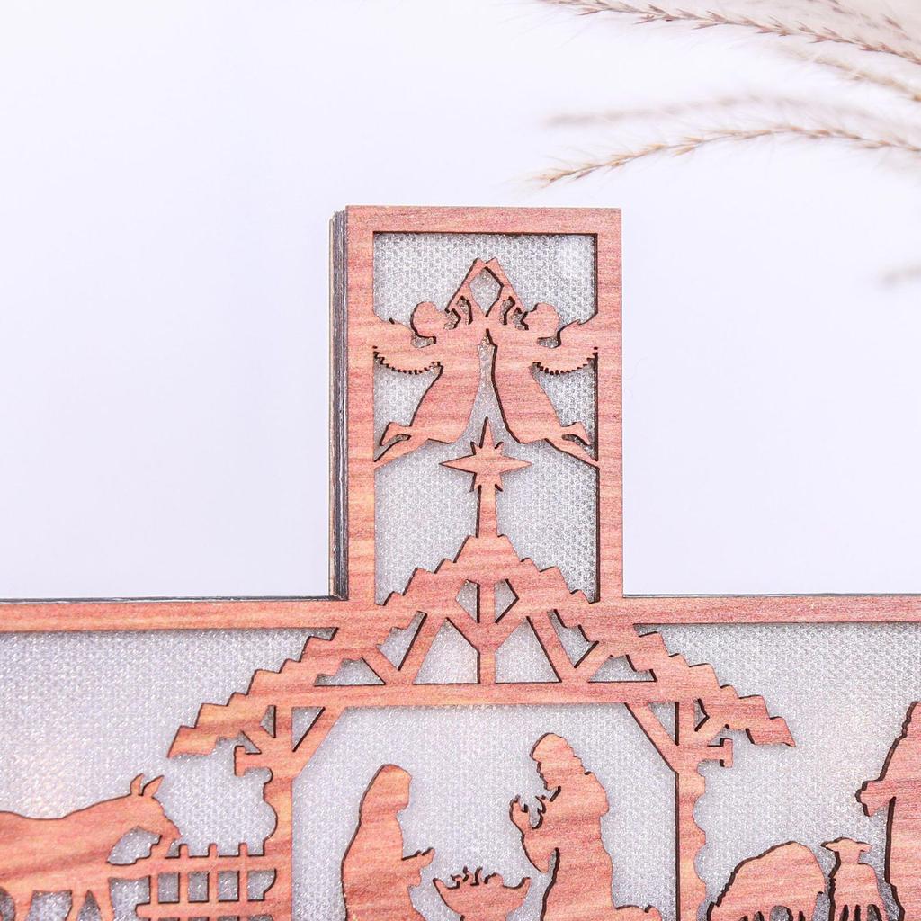 Деревянный крест Святой крест настольный крест с основанием стоя Иисус Христос католический крест для домашнего декора Рождество