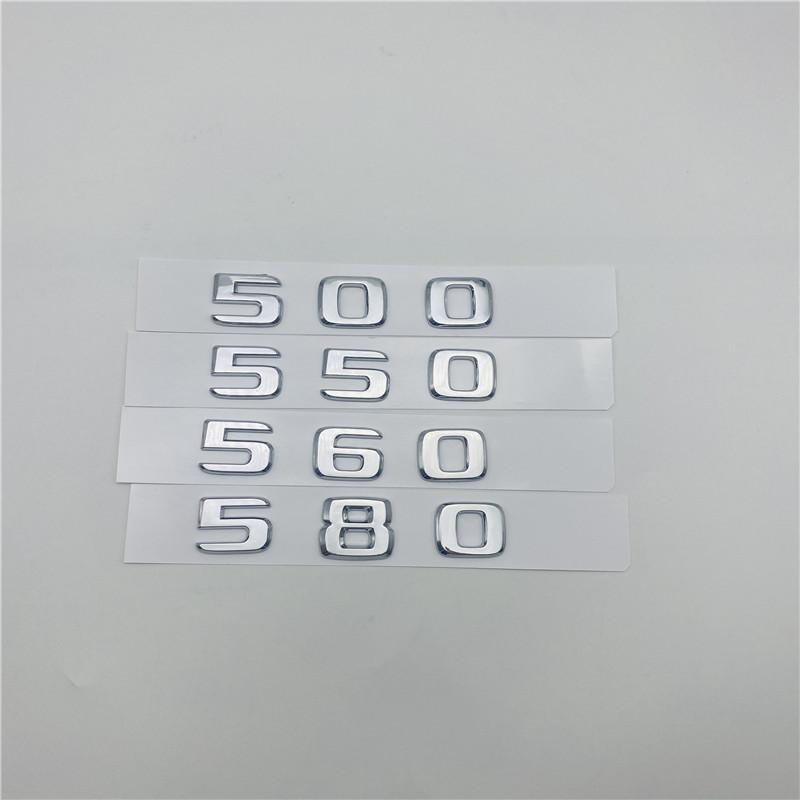 AAZO1 For BRABUS 400 450 460 480 500 550 560 580 600 650 700 800 850 880 900 Chrome Letters Number Trunk Emblem Logo