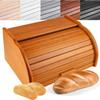 Boîte à Pain - Creative Home - Aulne - Bois de Hêtre - 38 x 28,5 x 17,5 cm - Couvercle en Rouleau