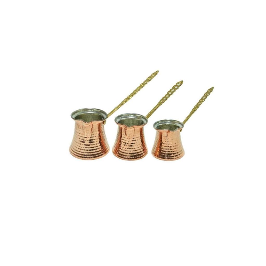 Набор медных кофейников на 3-4-5 человек 0134