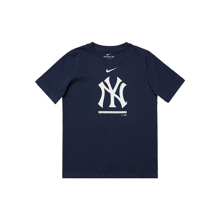 Nike MLB Solid Color Crew Neck Pullover Short Sleeve T-Shirt Kids Tops Navy-Blue 3Z3B7SAM4-NYY
