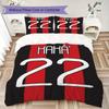 AC Milan Pattern Bedding uilt Set uilt Cover Pillowcase Home Decoration Birthday Gift (1 * duvet cover + 2 * pillowcase  without core)06