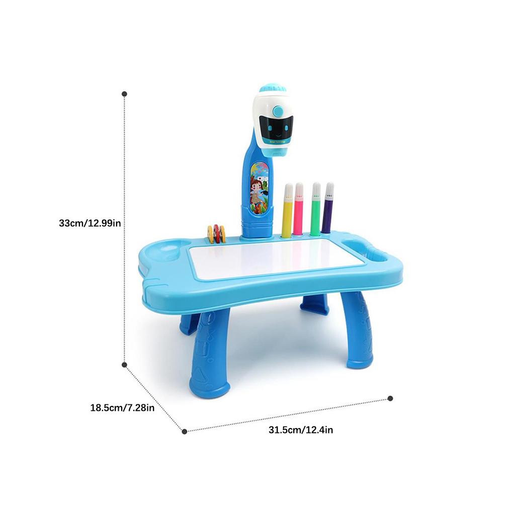 Children Projector Drawing Table Portable Cute Educational Developmental Zoomable Button Switch Painting Board Plaything