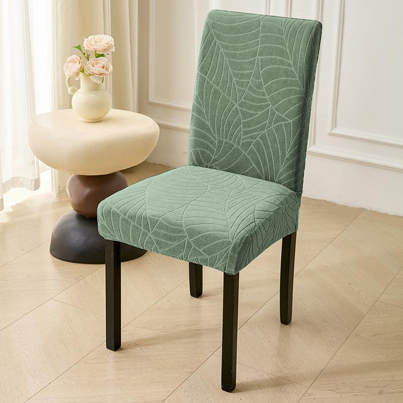 Jacquard Solid Chair Cover Anti-dirty Seat Slipcover for Wedding Dining Room Restaurant Office Banquet Soft Durable Chair Cover