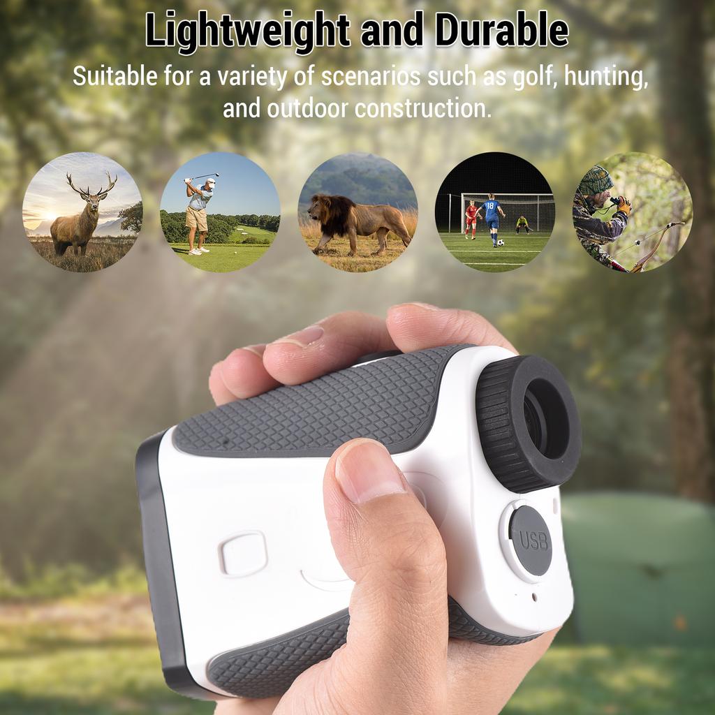 Golf Rangefinder With Slope Telescope 6x LCD 905nm Laser Type C Straight line Horizontal Vrtical Distance Slope