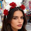 Vintage Artificial Flower Crown Romantic Bohemian Hair Accessories Colorful Floral Headband  Women