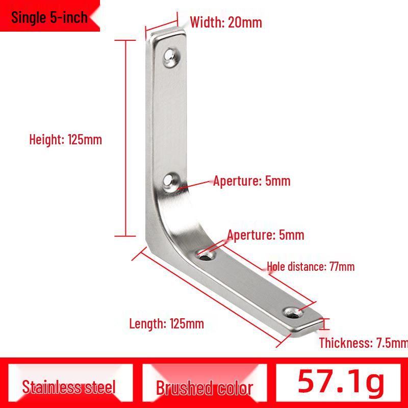 Треугольный настенный кронштейн: Изогнутая, несущая железная опора для стеллажей