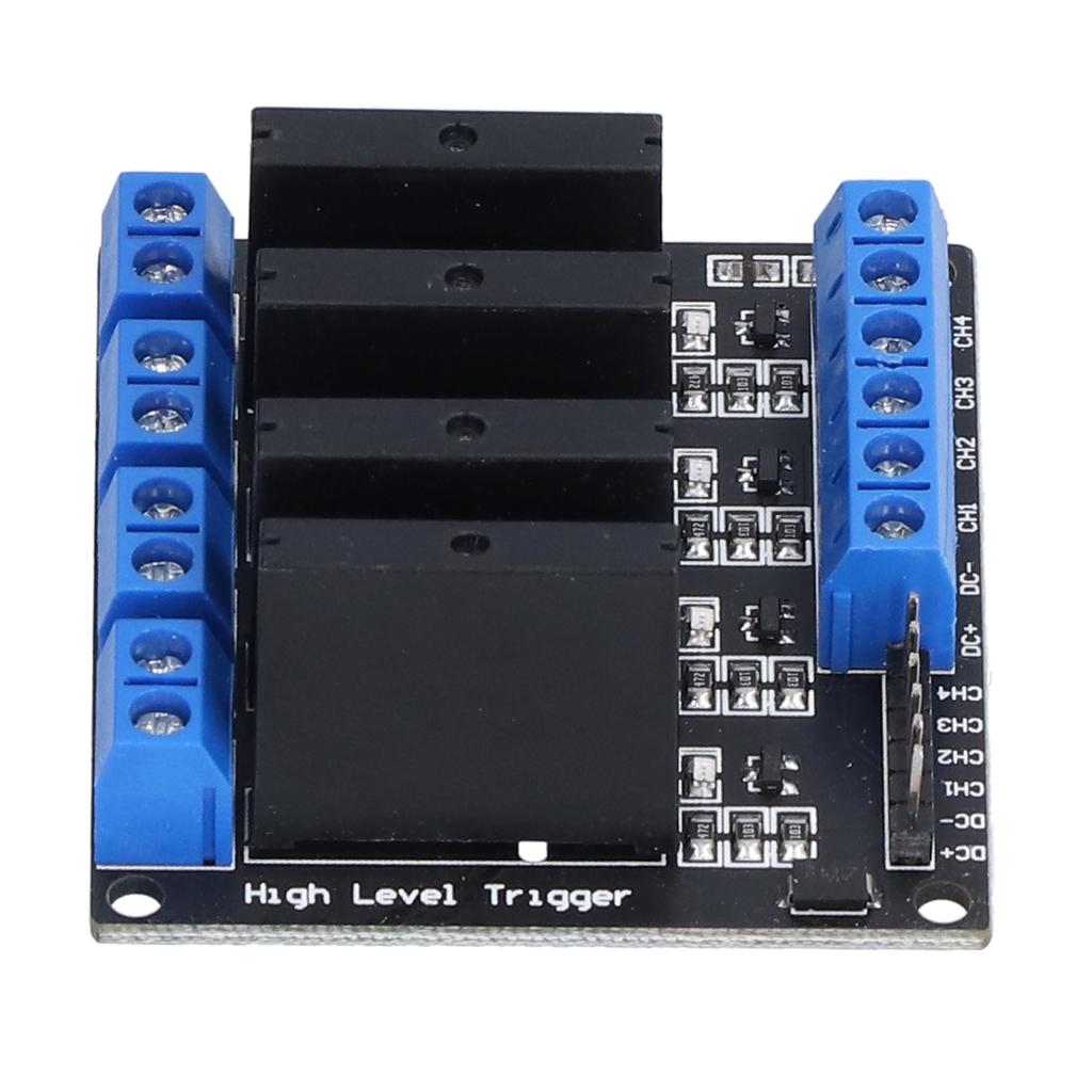 Релейный модуль 4-канальный твердотельный релейный модуль с предохранителем для любителей электроники своими руками