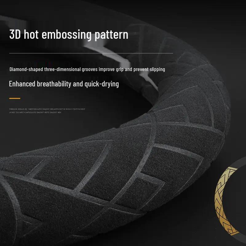 Plush Suede Steering Wheel Cover for Land Rover: Velar, Discovery, Range Rover Sport, Evoque, Defender