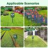 Ultrasonic Animal Repeller,Motion Detection LED Flash Light,Solar Animal Repellent for Dog Fox Rabbit Raccoon Squirrel