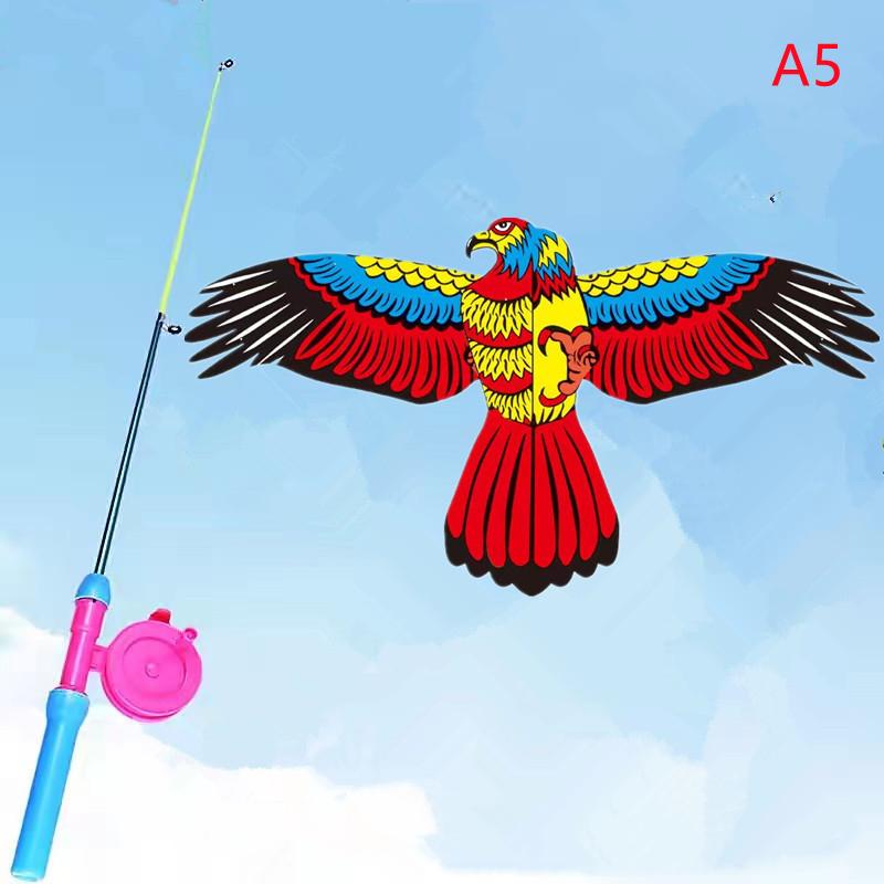 30*20 см Мультяшный детский воздушный змей Мини-пластиковые игрушки Змей + 50 см Удочка с ручным тормозом Игрушки для активного отдыха и спорта Воздушные змеи Для детей Подарки