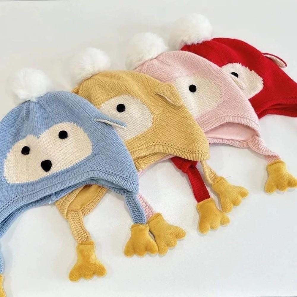 Penguin Cartoon Beanie Caps Kawaii Winter Pullover Hats Fashion Knitted Warm Hat Infant