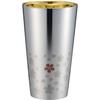 Wahei Freiz Tsubamesanjo Sakura Stainless Steel Tumbler 300ml Silver Double Structure Sakura Kaido Thermal/Cold ME-7349