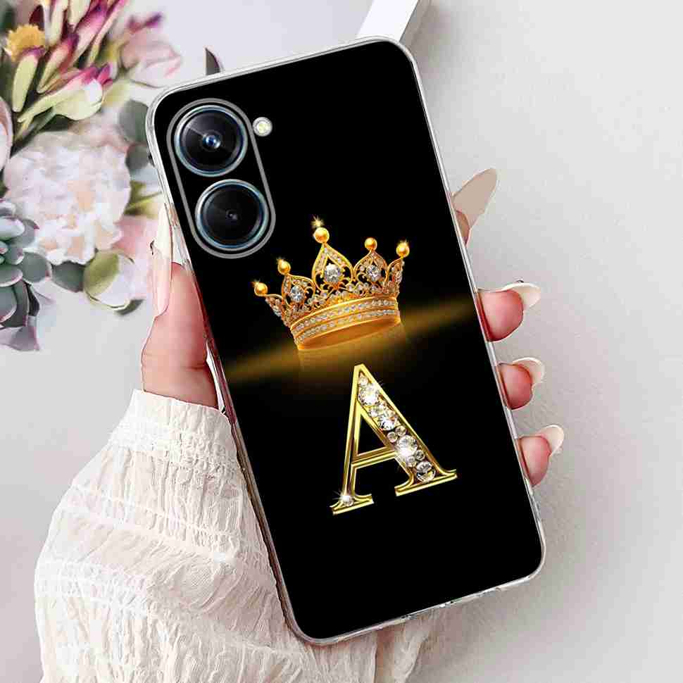 Чехол для Realme 10 Pro Милый чехол с буквами для пары Ударопрочный чехол для телефона Для Realme 10 Realme10 Pro 5G Мягкий силикон Fundas