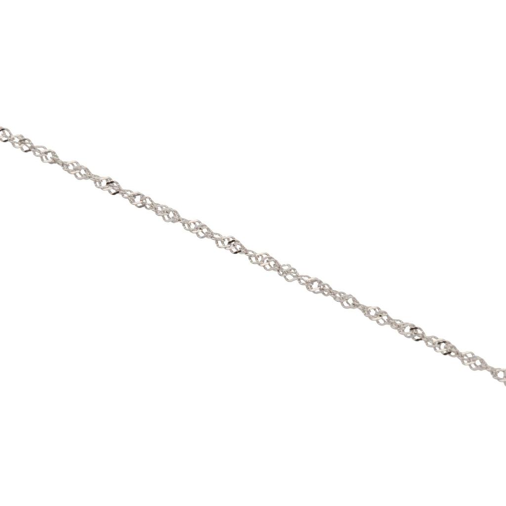 Ожерелье из белого золота K18WG с винтовой цепочкой 40 см [Fairy Kallet] (Ширина 0,9 мм примерно. 0.8g)