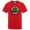 Men's Full Throttle Cafe Racer Rockabilly Biker Print T-Shirt Short Sleeve Casual T-Shirt Loose Cotton T-Shirt Summer Loose Tops
