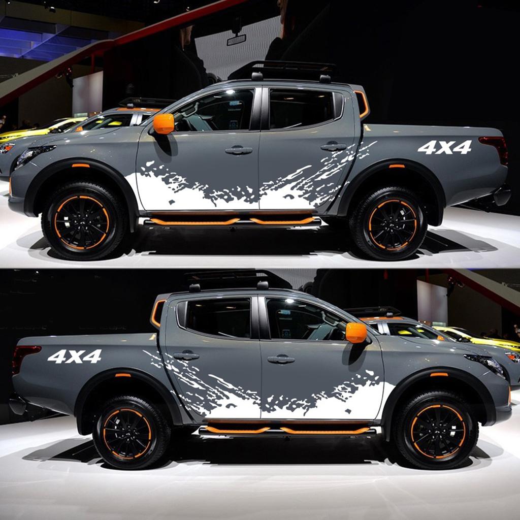 4 шт. автомобильные наклейки 4X4 Off Road (40*10 см) + горная графическая наклейка (190*50 см) наклейка для автомобиля грузовика