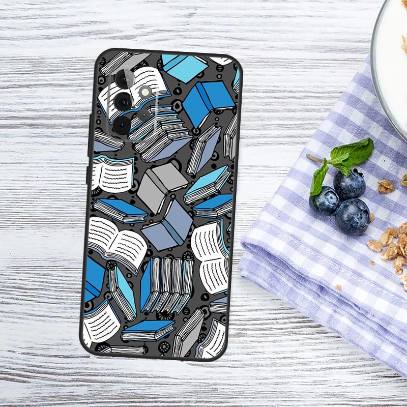 Чехол с изображением книг для Samsung Galaxy A15 A25 A35 A55 A53 A33 A13 A52 A32 A12 A51 A71 A14 A34 A54