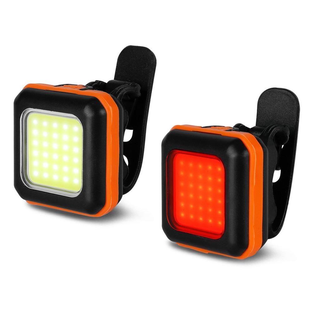 Bicycle Headlight and Tail Light Set Type-C Charging Night Riding Warning Light Suitable for Most Bikes