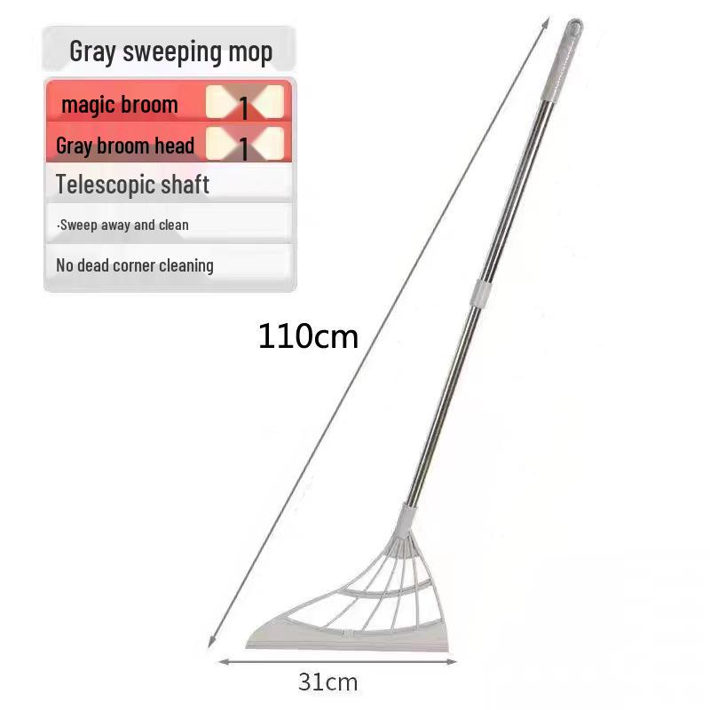 Retractable Silicone Broom: Hair-Free, Wet & Dry Dual-Use Magic Sweeper