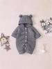 Вязаный детский ромпер - Теплый шерстяной костюм для мальчиков и девочек, Осень/Весна