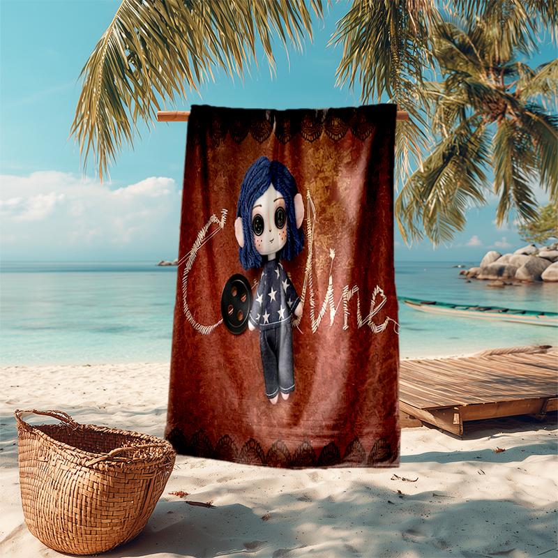 Coraline beach towel Outdoor camping Beach towel for vacation swim Outdoor pool Absorbent bath towel