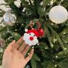 Yarn Christmas Knitted Hanging Ornament Handmade Christmas Bag Charm Xmas Crochet Keychain  Friend